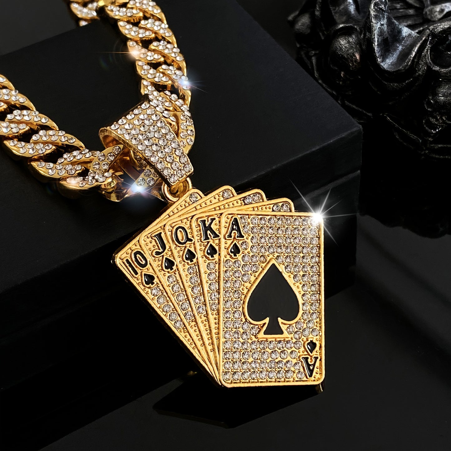 Poker Pendant + Cuban Chain