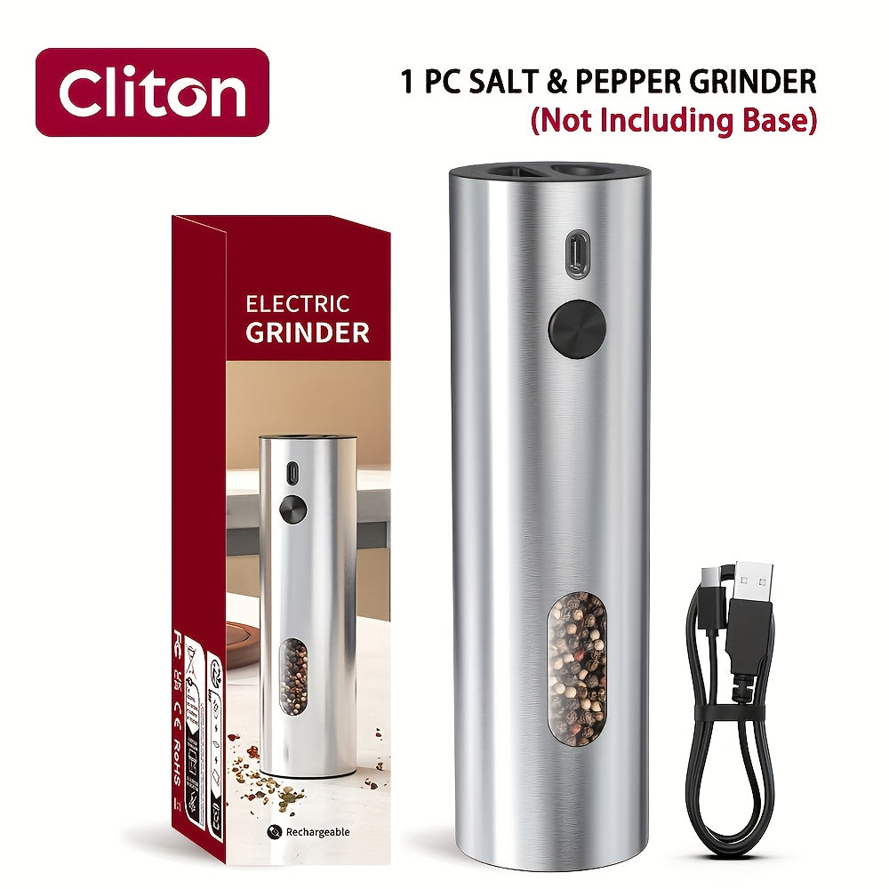 Electric Salt & Pepper Grinder - Rechargeable USB LED