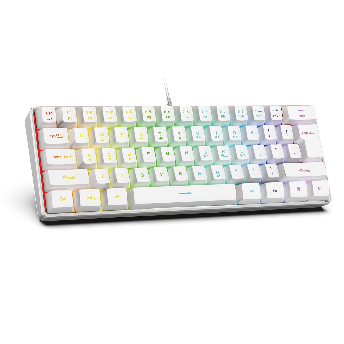 GOTBAT 60% Gaming Keyboard - Mini RGB Backlit 61 Key