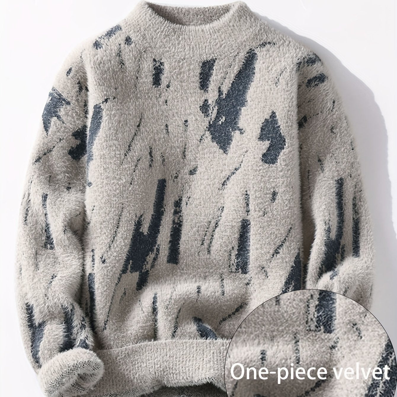 Men's Color Block Pullover Sweater - Crew Neck Knit