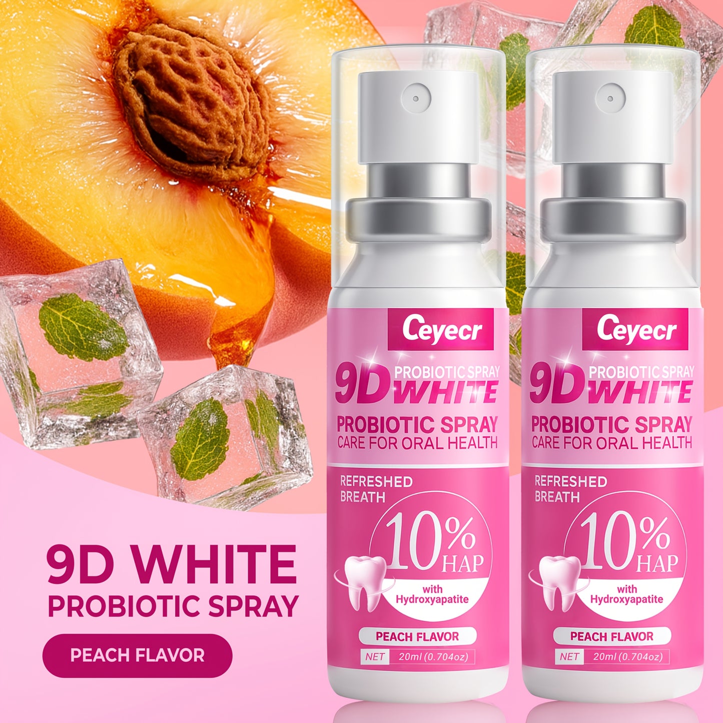 Oral Spray 3pcs 20ML - Breath Freshener Peach Mint Grape