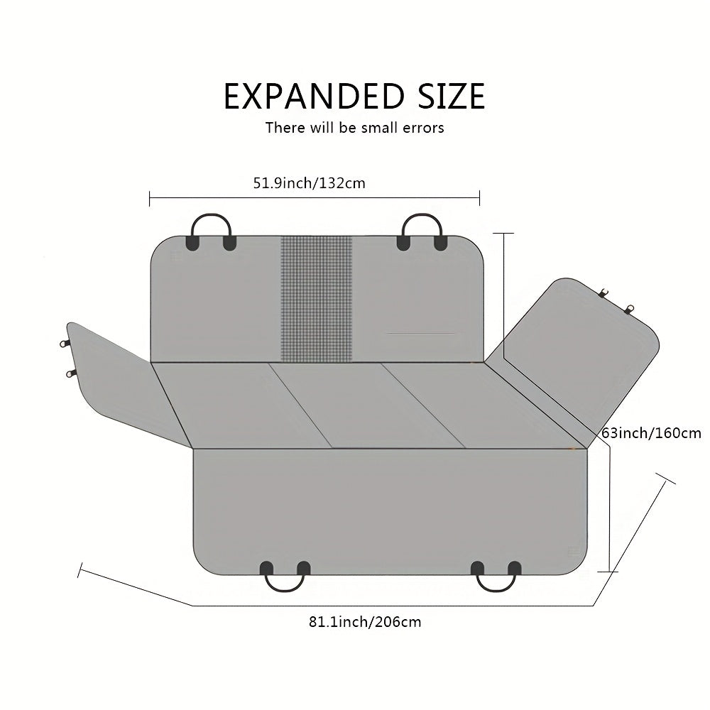 Car Dog Seat Cushion - Heavy-Duty Hard Base Mesh Backrest