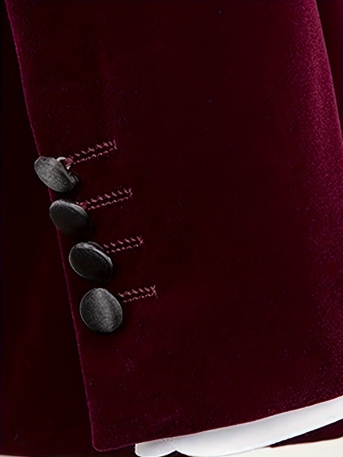 Men'S Elegant Italian Style Red Double-Breasted Blazer