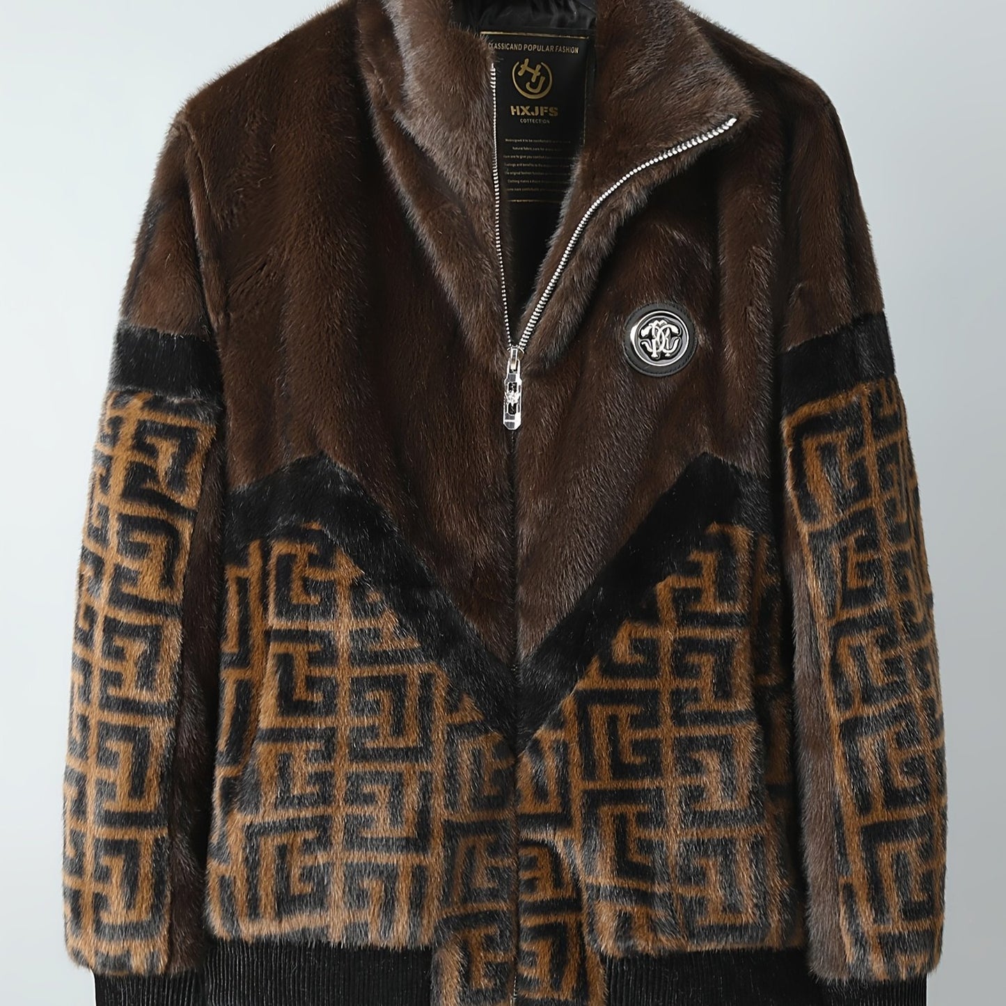 NOIR COUTURE “VANTAGE” Monogram Fleece Jacket