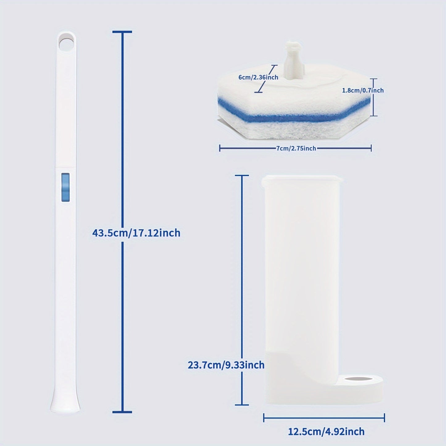 Disposable Toilet Brush Set 60/64pcs - Sponge Complete Tools