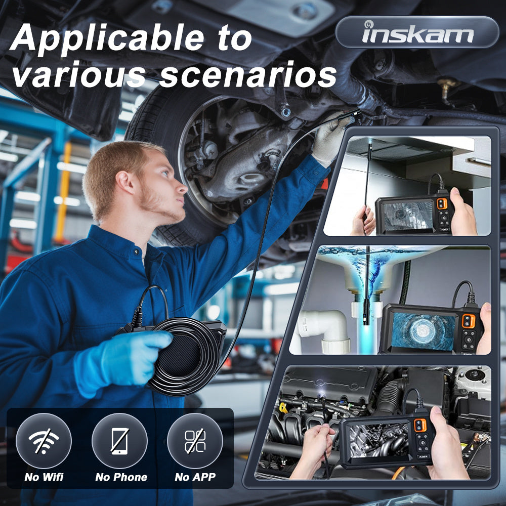 LCD Industrial Endoscope – 8mm Dual/Single Lens Camera