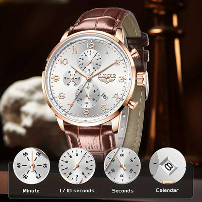 LIGE Men's Elegant Chronograph Watch