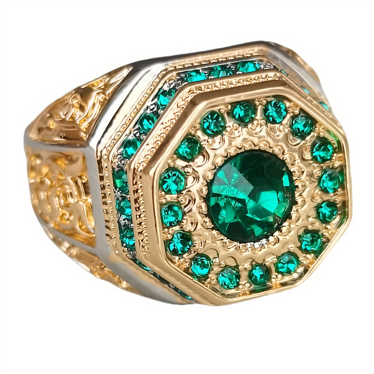 Retro Totem Two-Tone Ring