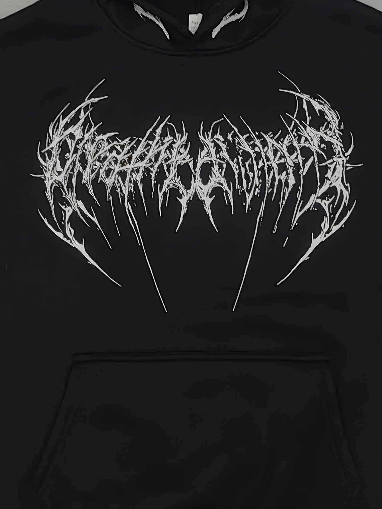 Men's Gothic Skull Print Zip Hoodie - Loose Fit with Pockets