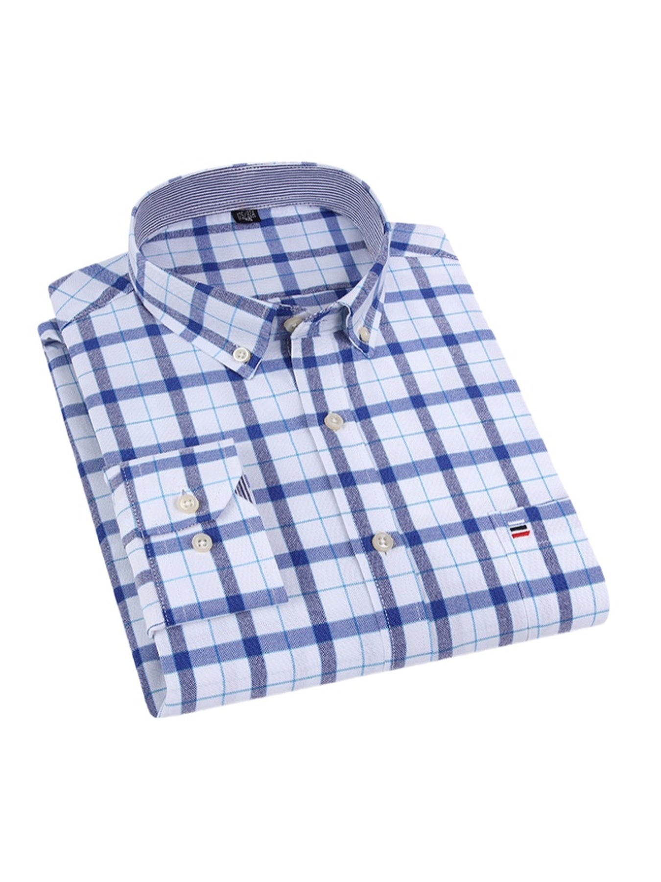 Men's 3-Pack Long Sleeve Oxford Shirts - Embroidered Chest Pockets