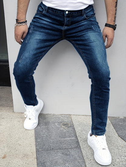Men's Slim-Fit Stretch Denim - Button-Fly Skinny Jeans