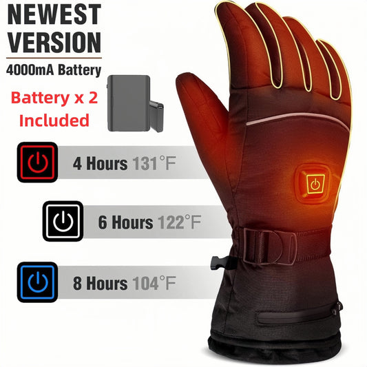 Brizelux Heated Gloves - 4000mAh 3 Temperature Electric Winter
