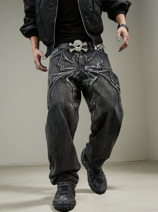 URBANIX Men's Embroidered Jeans