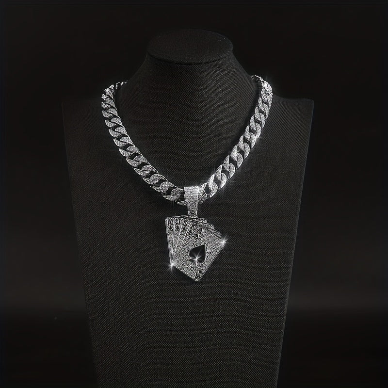 Poker Pendant + Cuban Chain