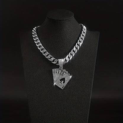 Poker Pendant + Cuban Chain