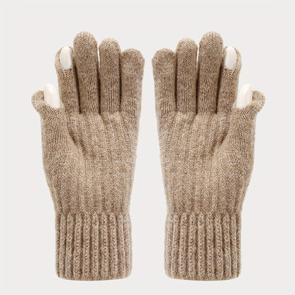 3pcs Winter Set - Beanie Scarf Gloves Touch Screen Unisex