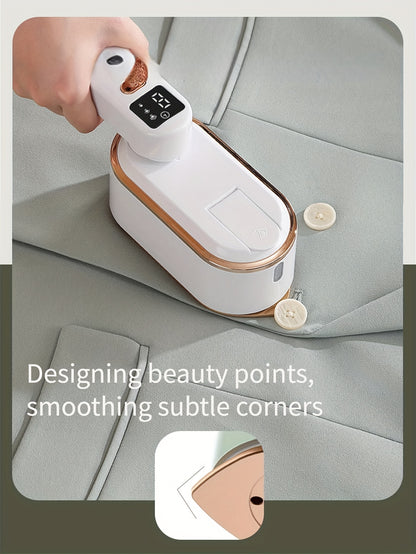 Handheld Steamer with Iron - 3-Speed 180° Rotatable 2-in-1