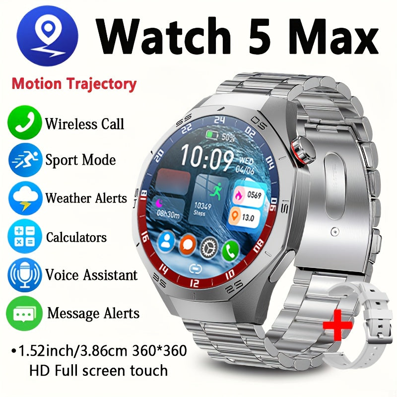 GPS GT5 Pro Men's Smartwatch - 3.86cm HD Display 100+ Sports