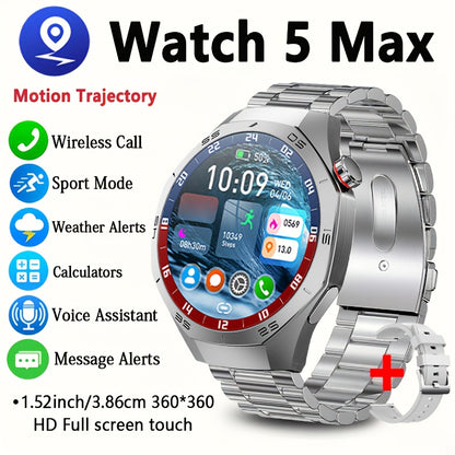 GPS GT5 Pro Men's Smartwatch - 3.86cm HD Display 100+ Sports