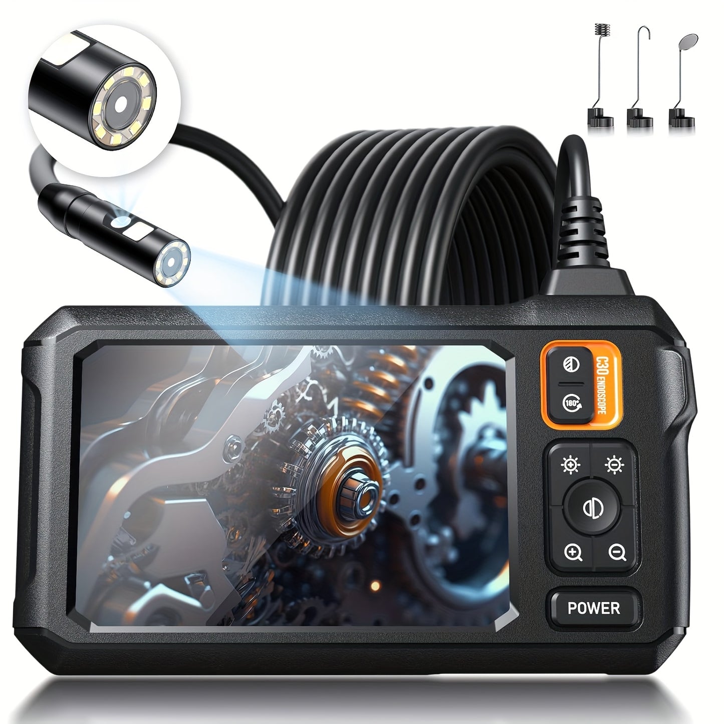 LCD Industrial Endoscope – 8mm Dual/Single Lens Camera