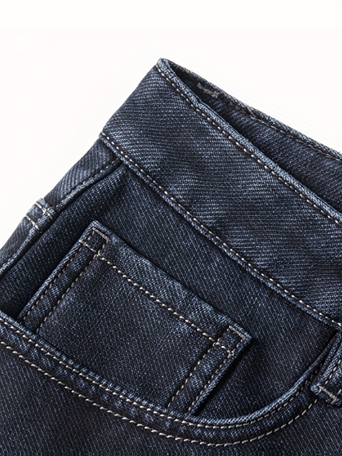 ESDVQ Men's Winter-Thickened Stretch Jeans - Warm Straight-Leg