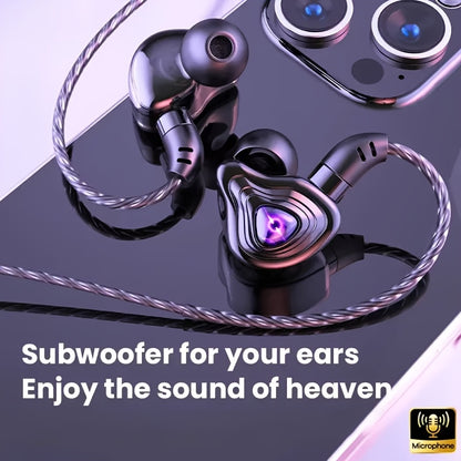 9D Super Bass Wired Earphones - HD Mic & Noise-Canceling 3.5mm