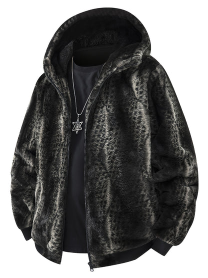 Men's Solid Hooded Jacket - Windproof & Warm