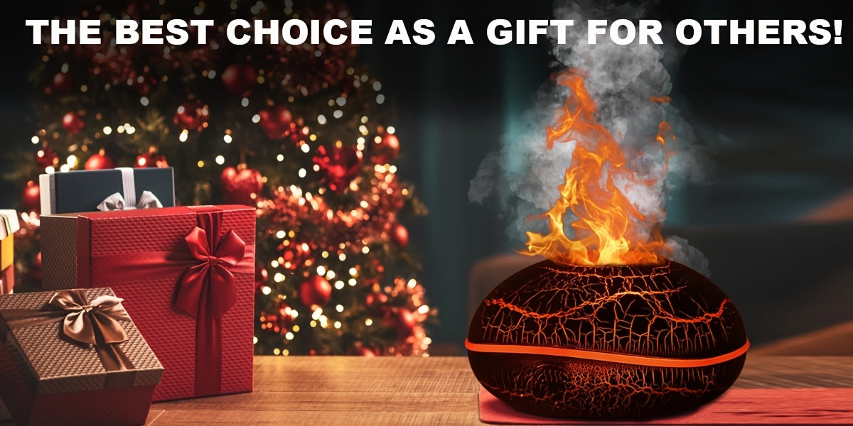 BABIQT Soundwave Humidifier - Flame Effect 7-Color Aroma Diffuser