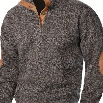 Men's Stand-Collar Casual Sweatshirt - Autumn Winter Long Sleeve