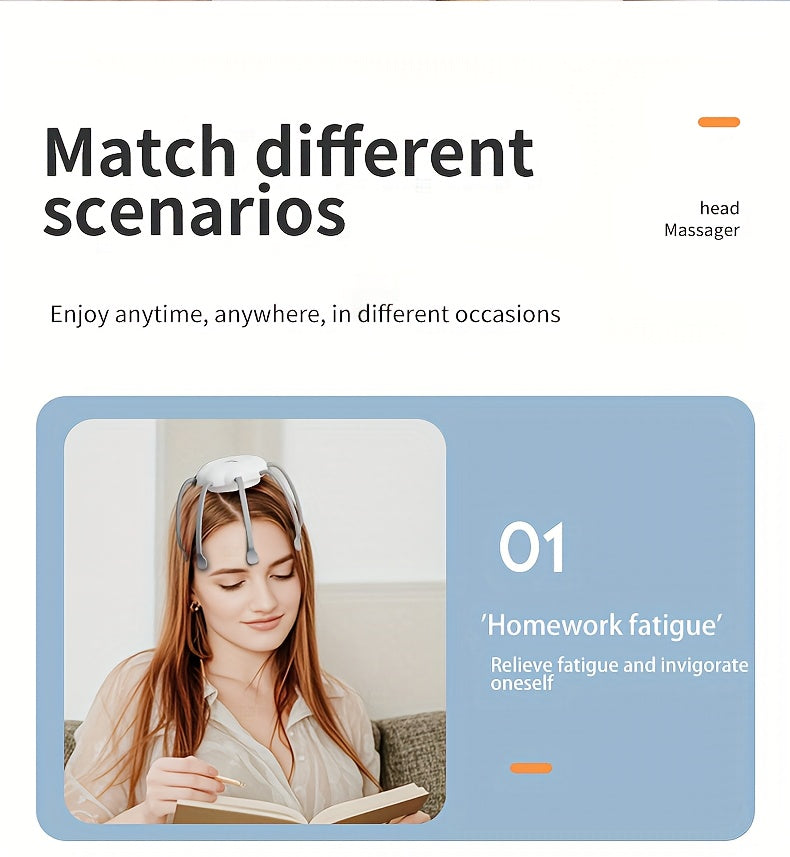 OctoRelax™ Electric Scalp Massager for Deep Stress Relief