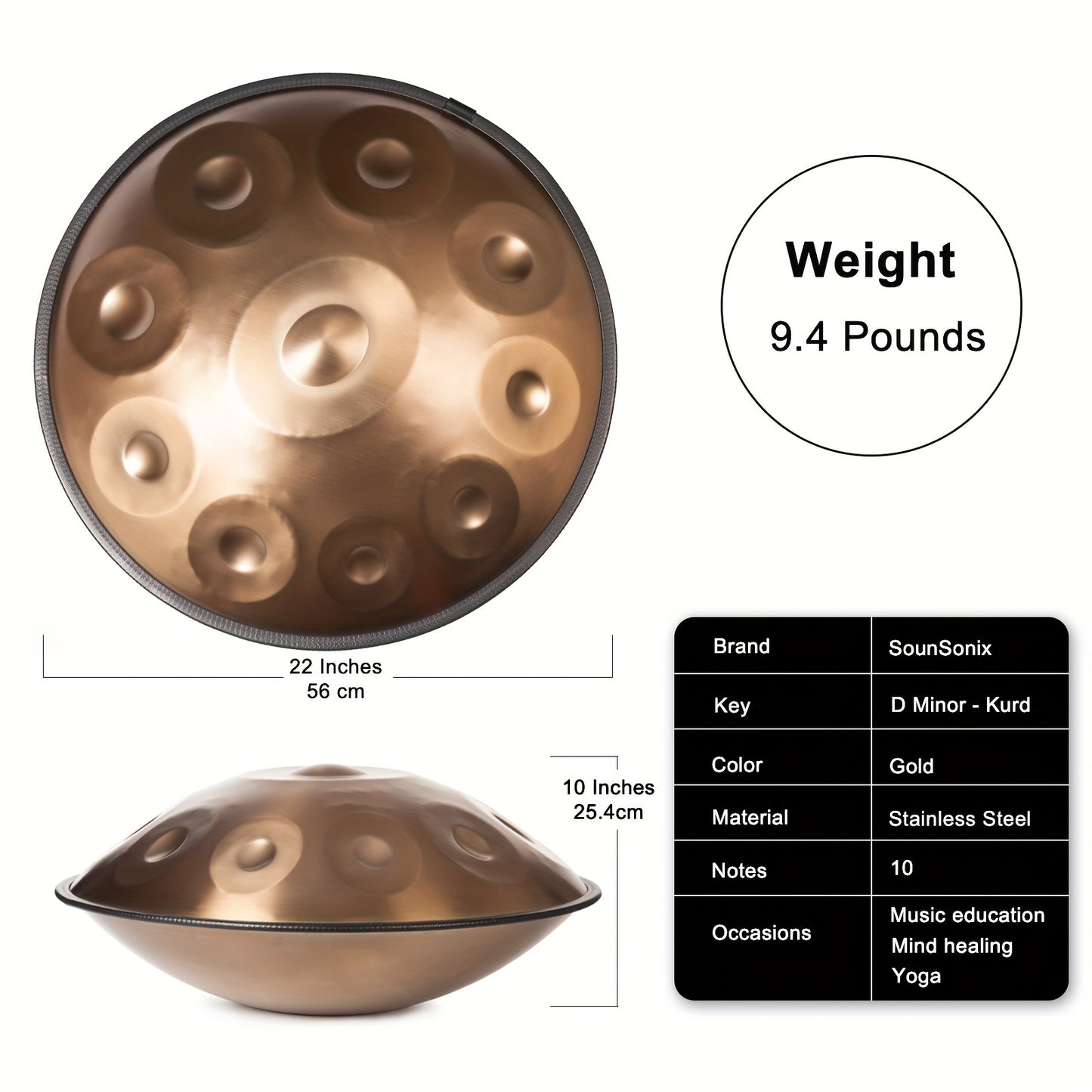 SOUNSONIX Premium Handpan Drum