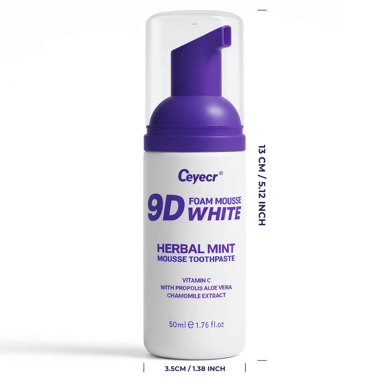 Ceyecr Teeth Cleaning Mint Mousse 50ml - Brightening & Fresh Breath