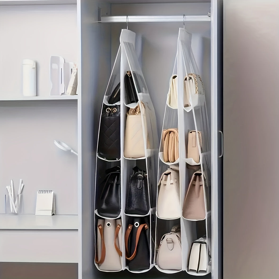 Multi Layer Hanging Bag Organizer - Space Saving Wardrobe
