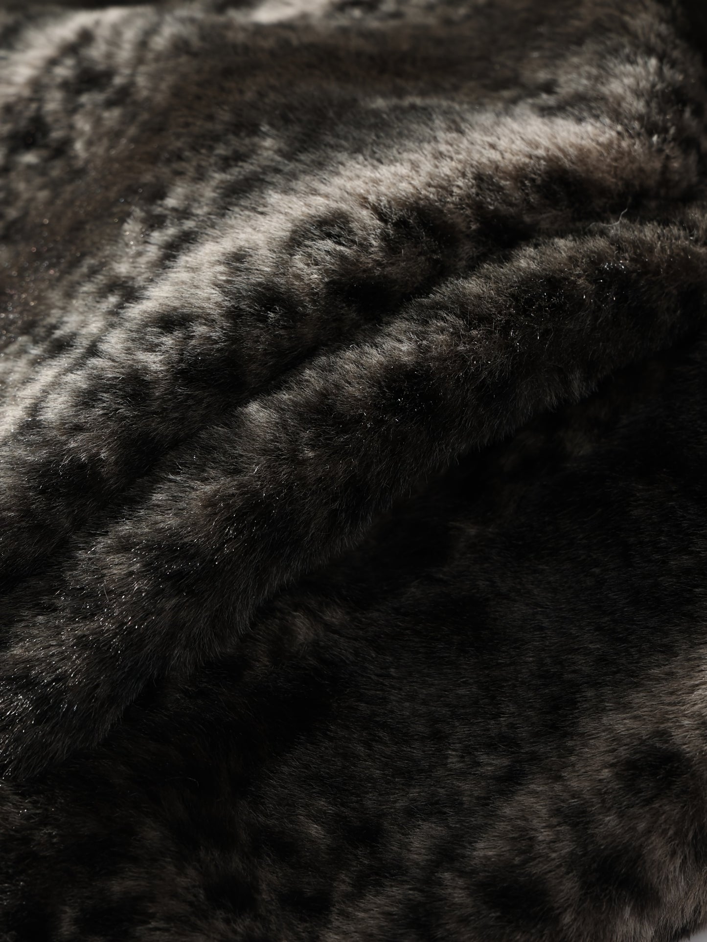 Men's Vintage Plush Jacket - Geometric Pattern with Faux Fur