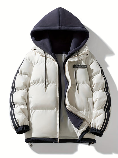 Plus Size Women's Skiing Coat - Warm Thick Hooded Two-Piece