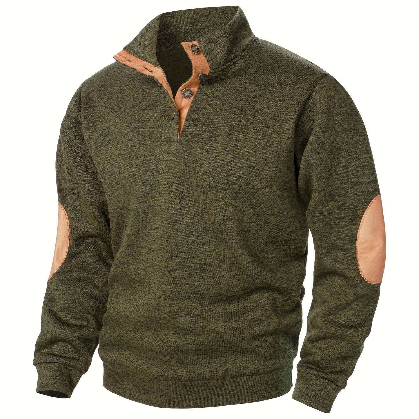 Men's Stand-Collar Casual Sweatshirt - Autumn Winter Long Sleeve