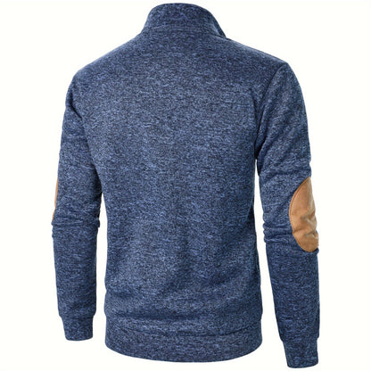 Men's Stand-Collar Casual Sweatshirt - Autumn Winter Long Sleeve
