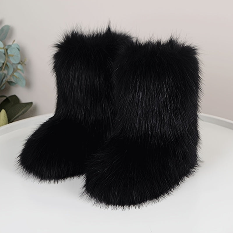 Women's Mid-Calf Faux Fur Boots