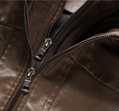 Men's Hooded Jacket - Full-Zip Zippered Pockets Lightweight