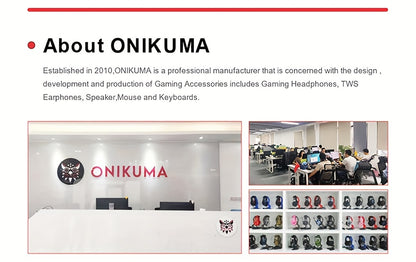ONIKUMA RGB Gaming Headset - Detachable Cat Ear with Surround Sound