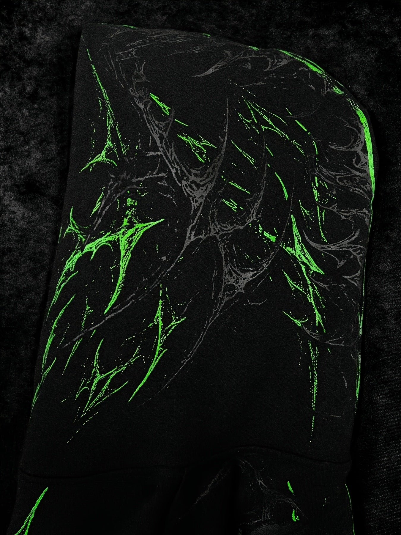 Men's Gothic Letter Print Zip Hoodie - Full-Zip with Pockets