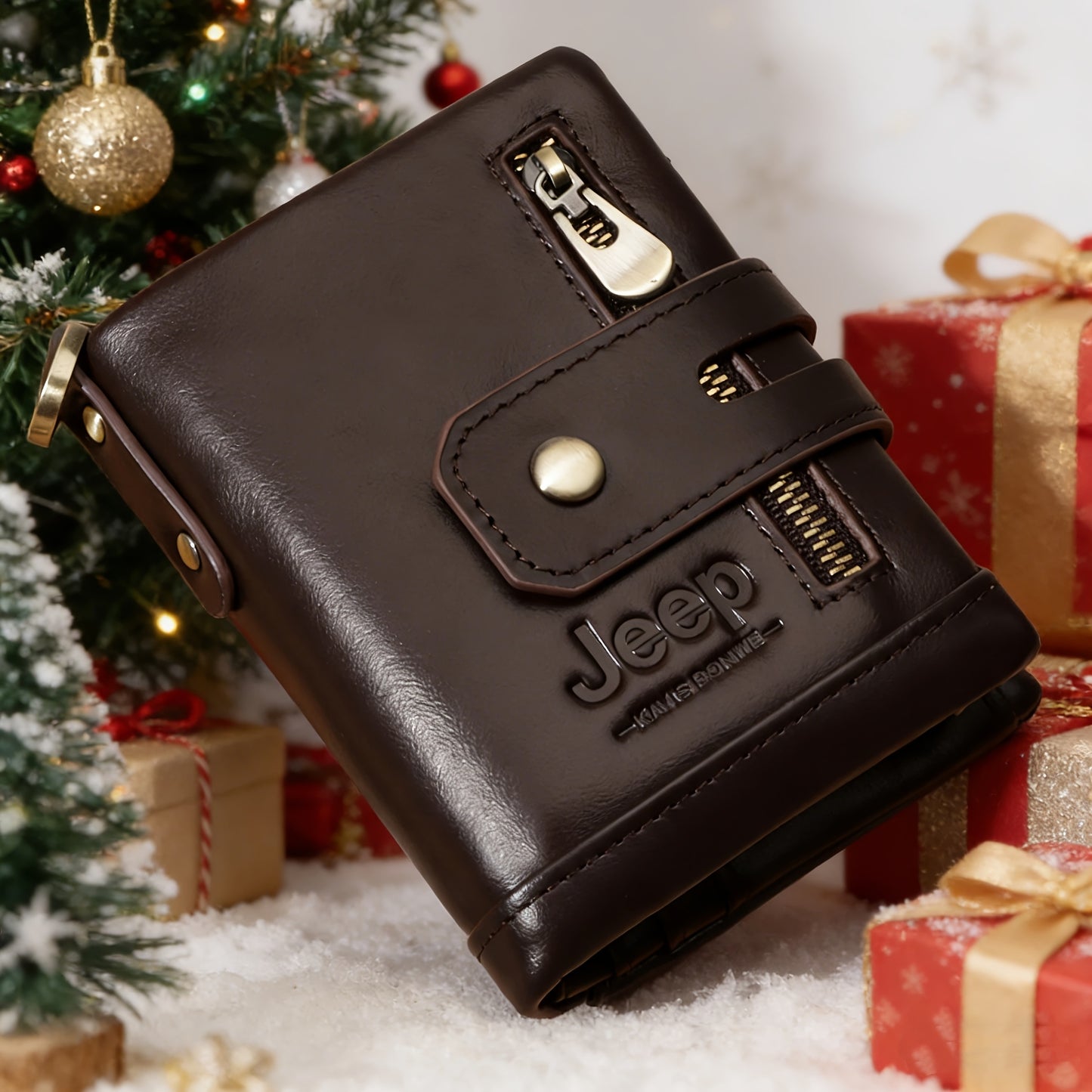 JEEP High Capacity Genuine Leather Wallet - RFID Protection Men