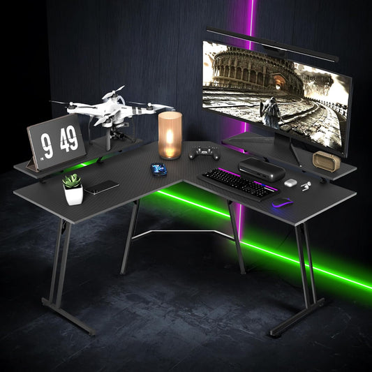 L-Shaped Computer Desk 140cm - Gaming & Home Office