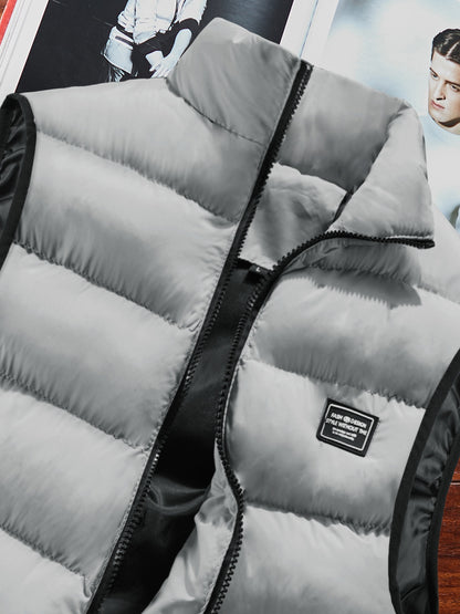 Men's Sleeveless Vest - Warm Zippered Stand Collar
