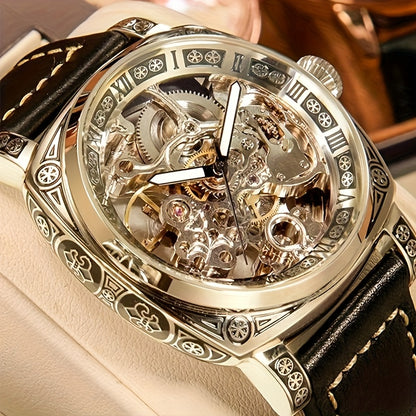 Retro Hollow Tourbillon Mechanical Watch