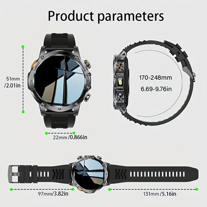 TKTKYY Smart Men's Watch AK87 - 4.32cm Touch 1000mAh IPX8