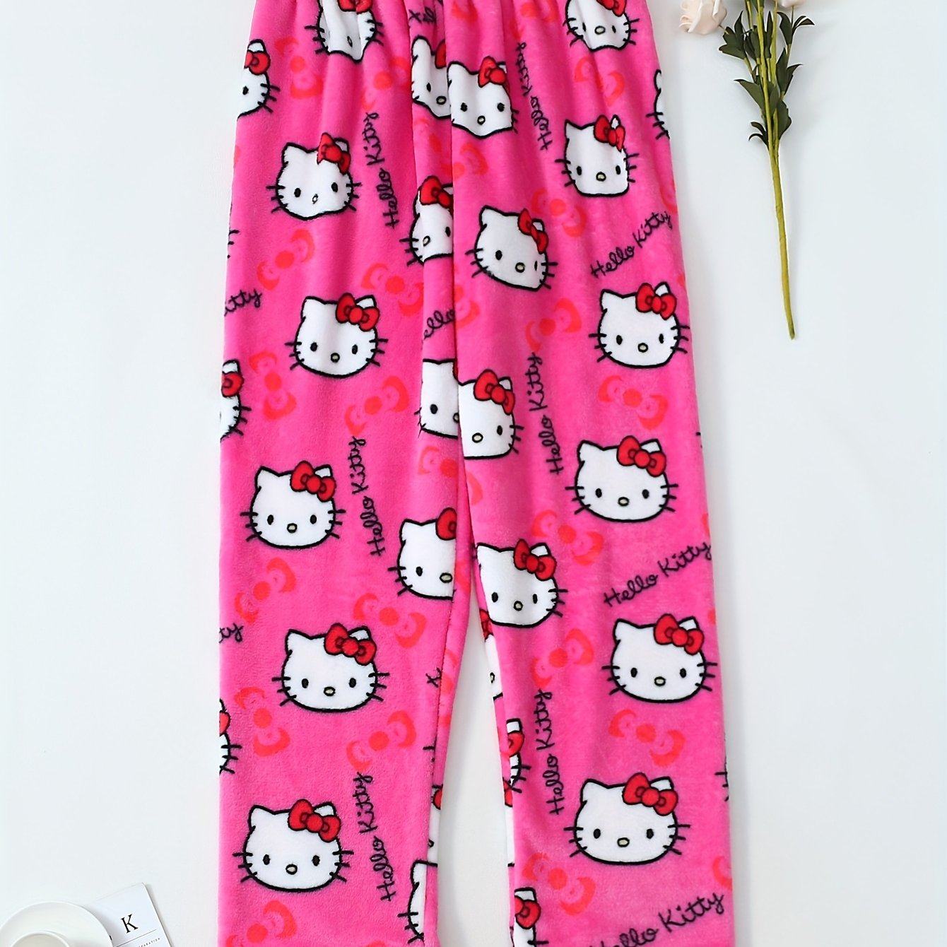 Hello Kitty Women's Flannel Sleep Pants - Thick Warm Winter