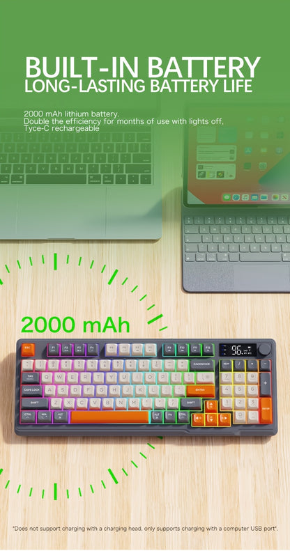 M96 Wireless Keyboard - Dual Mode 5.0/2.4G with RGB Backlit