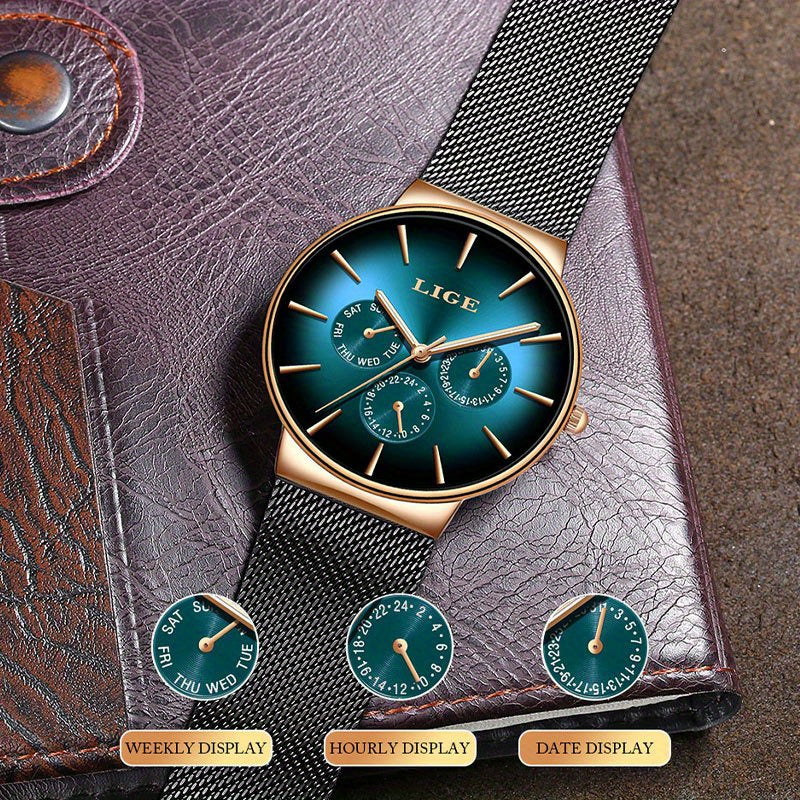 LIGE Men's Luxury Watch