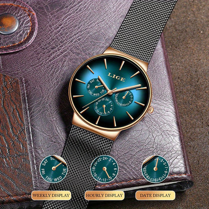 LIGE Men's Luxury Watch